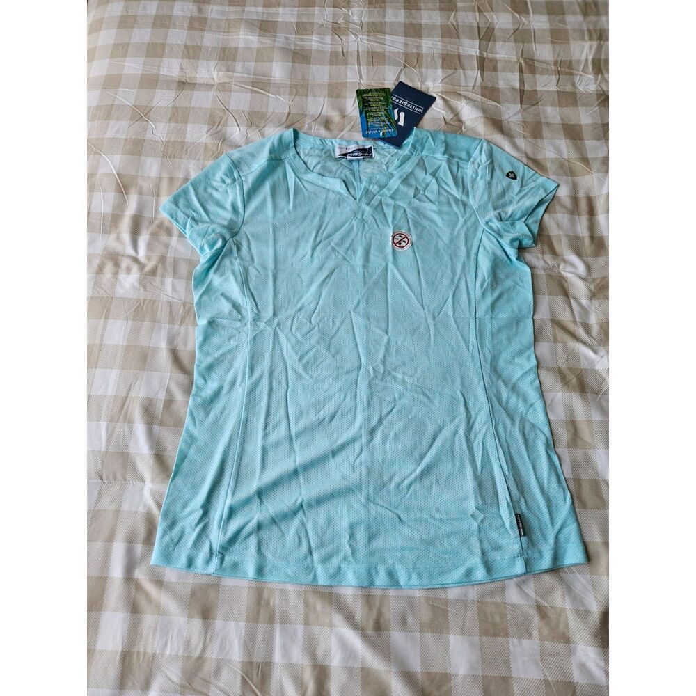 White Sierra Women's Bug Free Trail Short Sleeve Tee M Aqua NWT